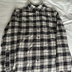 Banana Republic Flannel - Black and White Plaid